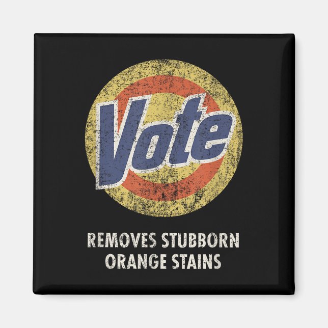Anti-Trump Vote Wäscherei Detergent Funny Vintag Magnet (Vorne)
