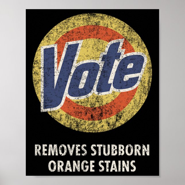 Anti-Trump Vote Wäscherei Detergent Funny Vintag Poster (Vorne)