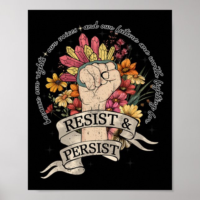 Anti-Trump-Widerstand Frauen Rechte Protest Gleich Poster (Vorne)