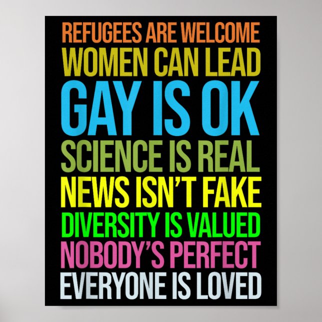 Anti-Trump-Wissenschaftsflüchtlinge Liebe Frauenre Poster (Vorne)