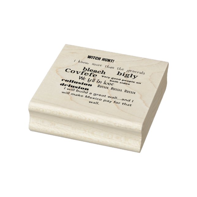 Anti Trump Word Cloud Typografie Gummistempel (Stempel)