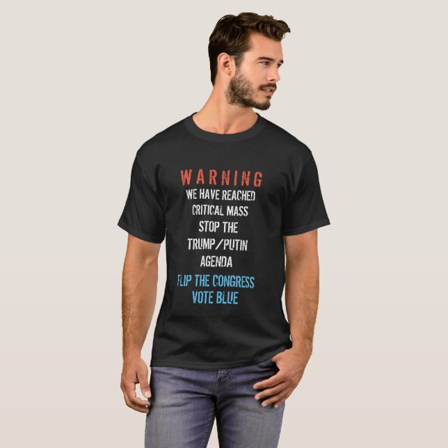 Anti-Trumpf Anti-Putin, Prodemokratie-T - Shirt (Vorne ganz)