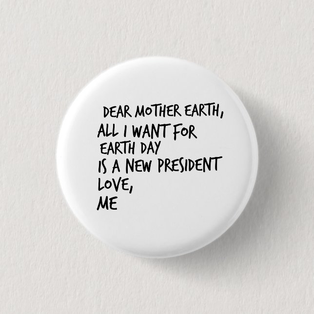Anti-Trumpf lustiger politischer Button (Vorderseite)