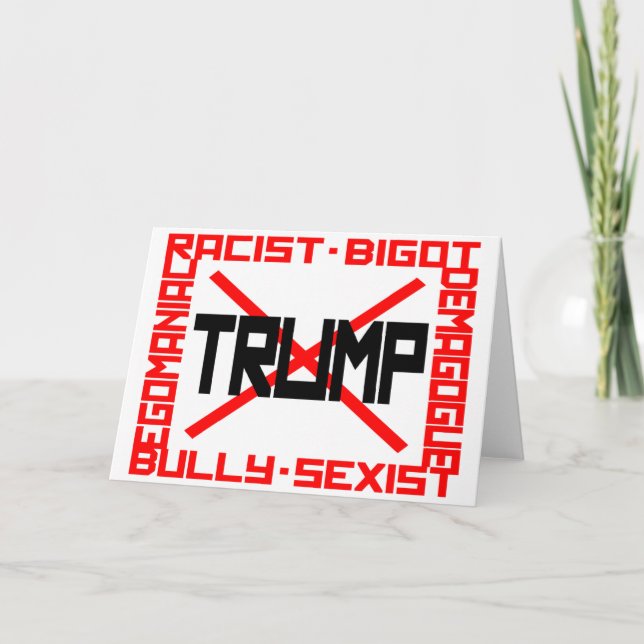 Anti-Trumpf Mitteilungskarten (Vorderseite)