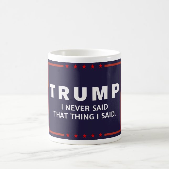 Anti-Trumpf sagte nie diese Kampagnen-Logo-Tasse Kaffeetasse (Mittel)