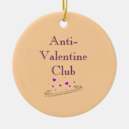 Anti Valentine Club Cute Minimal Pastel Art Keramik Ornament