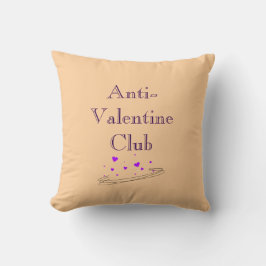 Anti Valentine Club Cute Minimal Pastel Art Kissen