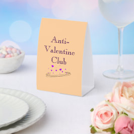 Anti Valentine Club Cute Minimal Pastel Art Tischaufsteller