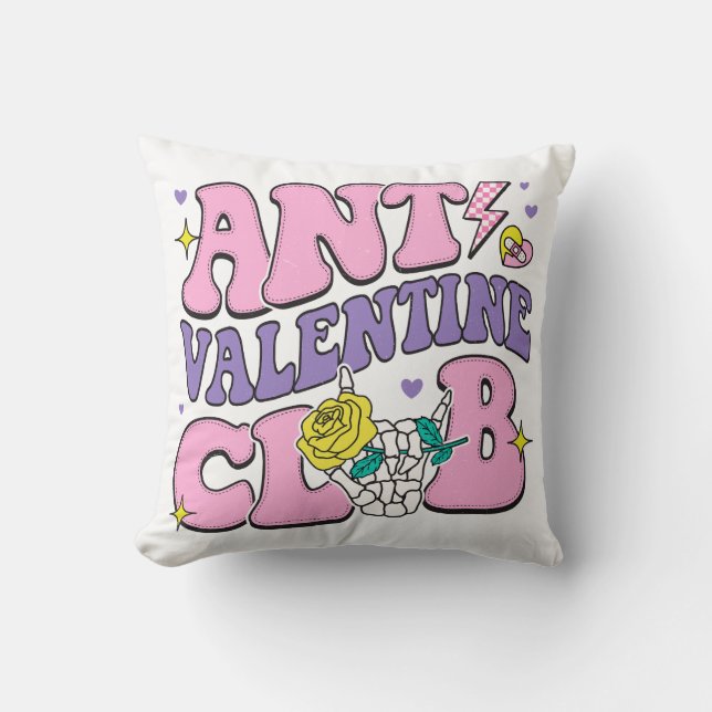Anti Valentine Club Kissen (Vorderseite)
