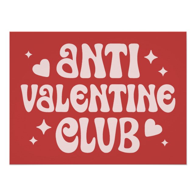 Anti-Valentine-Club Poster (Vorderseite)