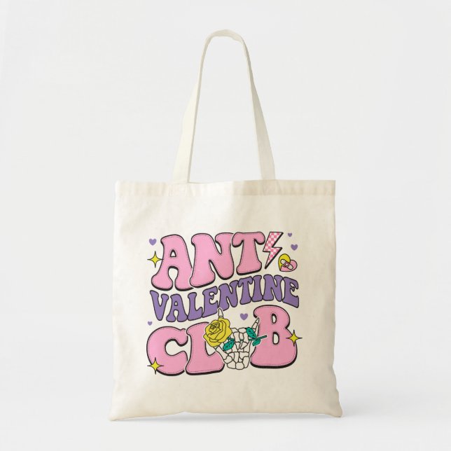 Anti Valentine Club Tragetasche (Vorne)