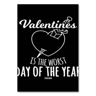 Anti Valentine Heart Liebe_ Happy Leinwand Lover G Tischnummer