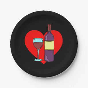 Anti Valentine Wein Trinken Party Teller