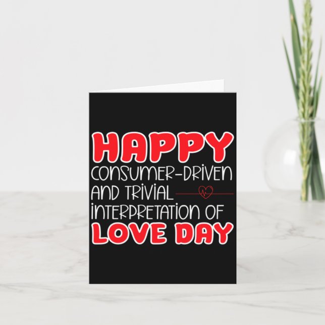 Anti Valentines Day Anti Love Valentine Hate Sing  Karte (Vorderseite)