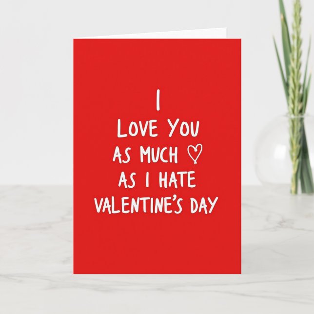 Anti Valentines Day Love Card Karte (Vorderseite)