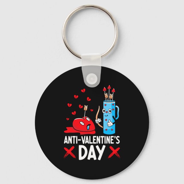Anti Valentines Day Valentines Day Arrows Single  Schlüsselanhänger (Vorderseite)
