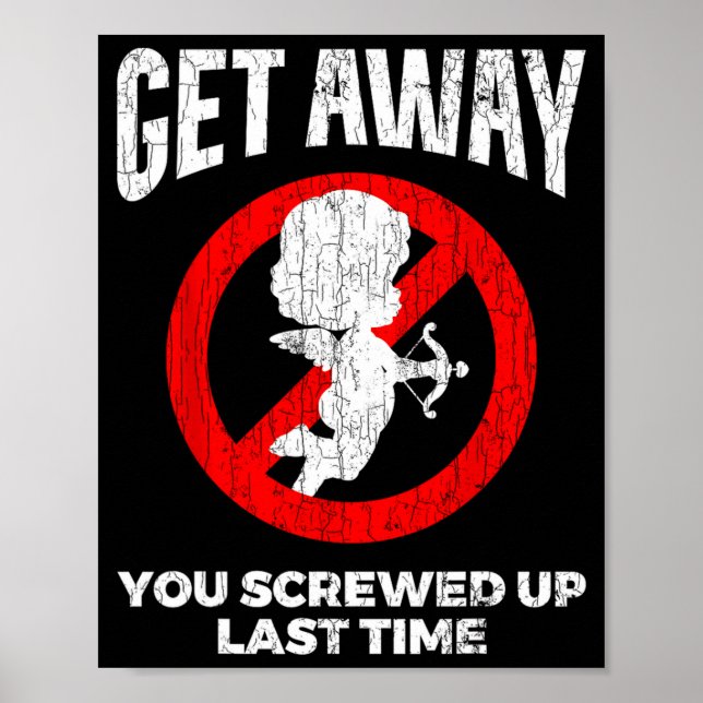 Anti Valentines Sarcastic Cud Quote Funny Gift  Poster (Vorne)