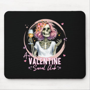 Anti-Valentins-Social-Club Lustiger Skelett-Matchi Mousepad