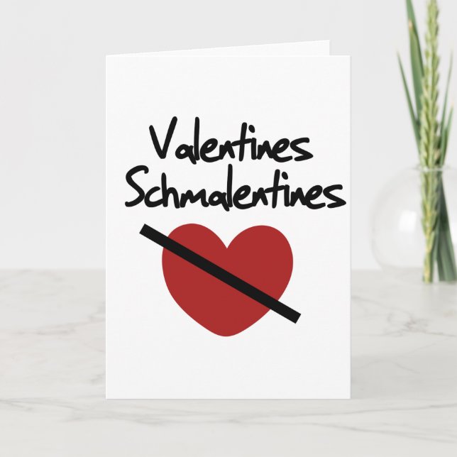 Anti-Valentinstag-Spaß Feiertagskarte (Vorderseite)