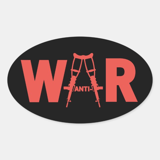 Anti-War-Sticker-Sets Ovaler Aufkleber (Vorderseite)