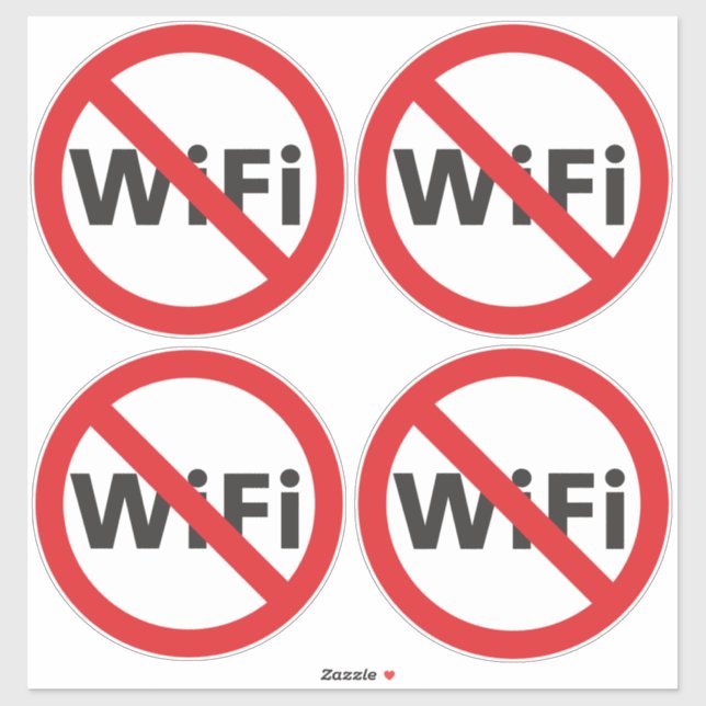 Anti-Wi-Fi-Vinyl-Aufkleber Aufkleber (Blatt)