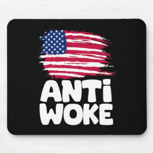 Anti-Woke-Amerikanische-Flagge-Konservative-Republ Mousepad