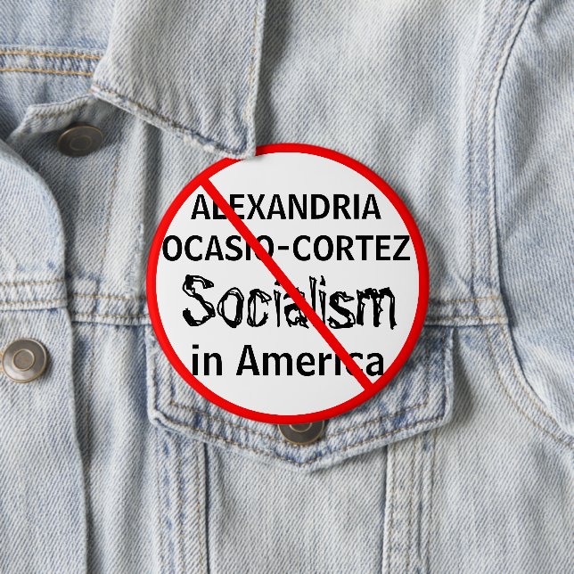 AntiAlexandria Ocasio-Cortez Sozialismus Button (Beispiel)