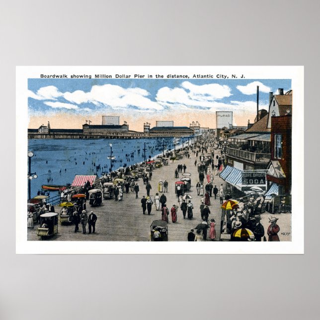Antiatlantische Stadt New Jersey Parkwalk Poster (Vorne)