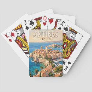 Antibes Altstadt und Port Vauban Frankreich Spielkarten