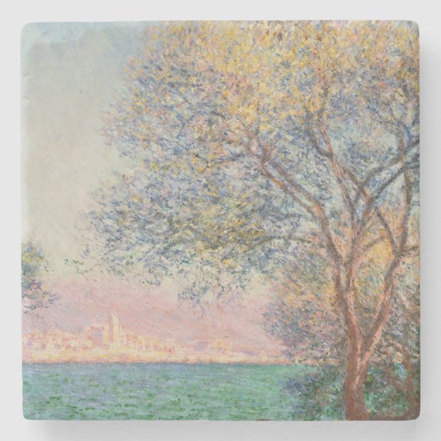 Antibes am Morgen Steinuntersetzer (Vorderseite)