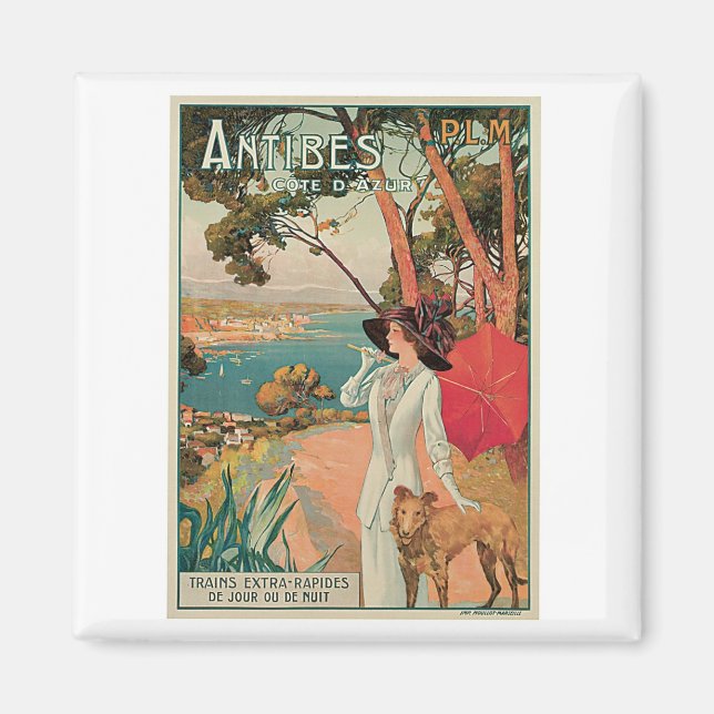 Antibes Côte d'Azur - Frankreich Vintag Magnet (Vorne)