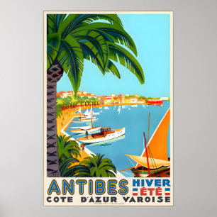 Antibes Côte d'Azur Französische Riviera Mittelmee Poster