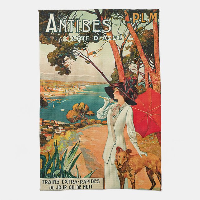 Antibes ~ Cote d'Azur Küchentuch (Vertikal)