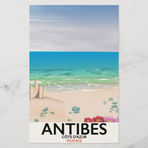 Antibes France Beach Poster Briefpapier