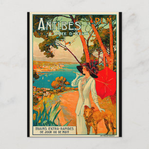 Antibes France Vintage Poster Postkarte