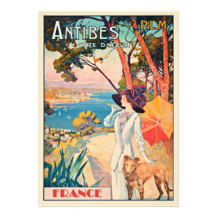 Antibes, Frankreich Reiseplakat, Fotodruck