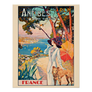 Antibes Frankreich Vintage Poster