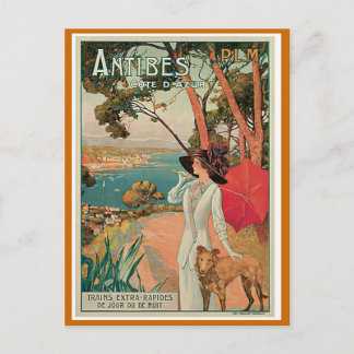 "Antibes, Frankreich" Vintage Travel Postkarte