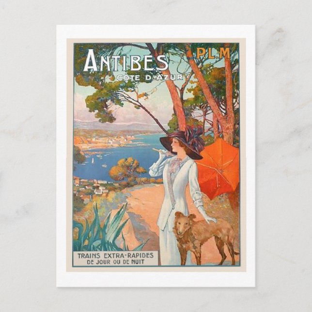 Antibes Poster Post Card Postkarte (Vorderseite)