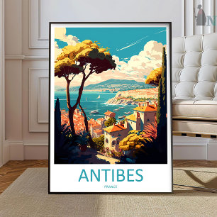 Antibes Reise Druck Wandkunst Antibes Wandbehang Poster