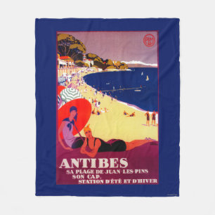 Antibes Vintag PosterEurope Fleecedecke