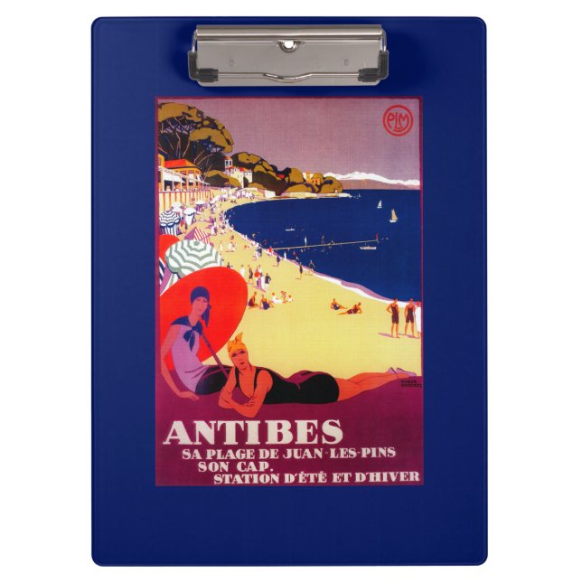 Antibes Vintag PosterEurope Klemmbrett (Vorderseite)