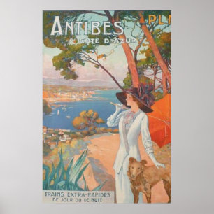 Antibes Vintage französisches Reiseposter Poster