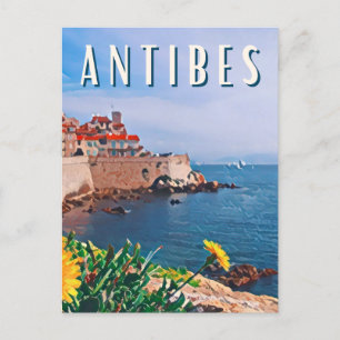 Antibes Vintage Postkarte