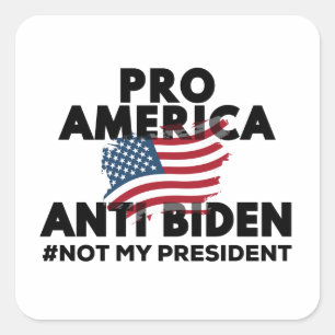 ANTIBIDEN PRO-AMERIKA QUADRATISCHER AUFKLEBER