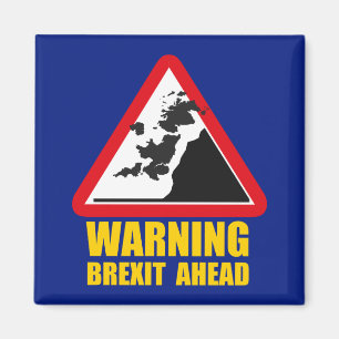 ANTIBREXIT, fallendes warnendes Verkehrsschild Magnet