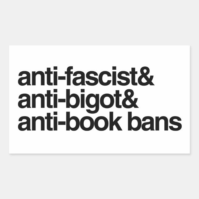 Antibuchverbote Rechteckiger Aufkleber (Vorderseite)