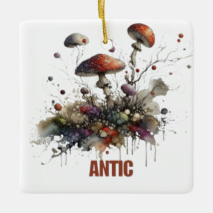 Antic Mushroom Keramikornament