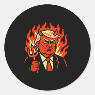 Antichrist Trump Geschenke Runder Aufkleber