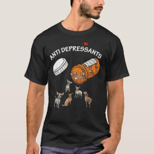 Antidepressiv Chihuahua-Orangenflasche T-Shirt